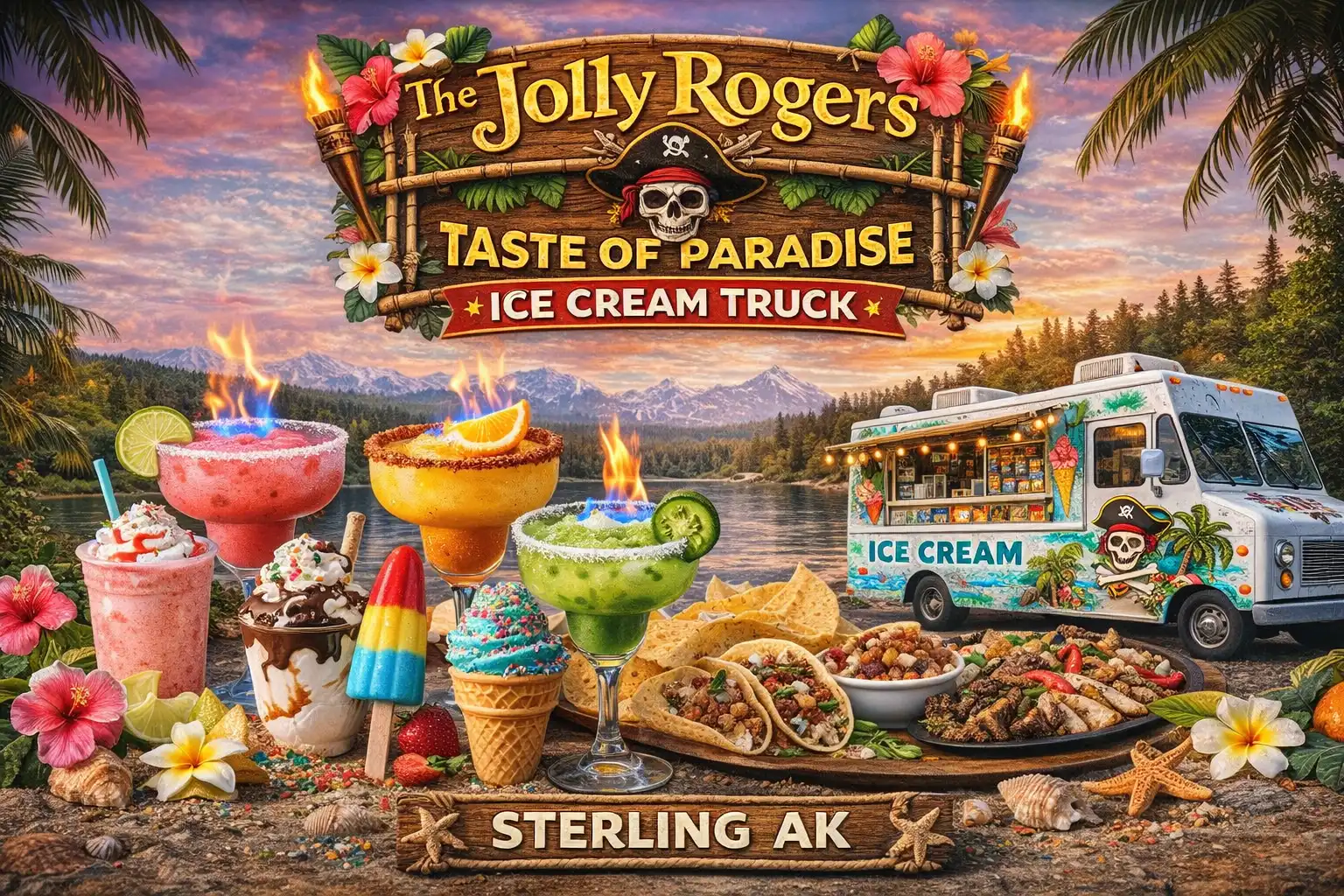 The Jolly Rogers Taste Of Paradise Ice Cream Truck Sterling Ak